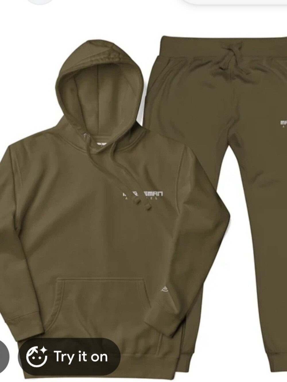 Sporty & Rich Olive Green Logo Hoodie & Jogger Set